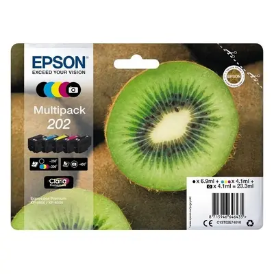 Zásobníky - Multi Pack Epson č.202 - T02E7 (Černé, černé foto, azurové, purpurové, žluté) - Orig