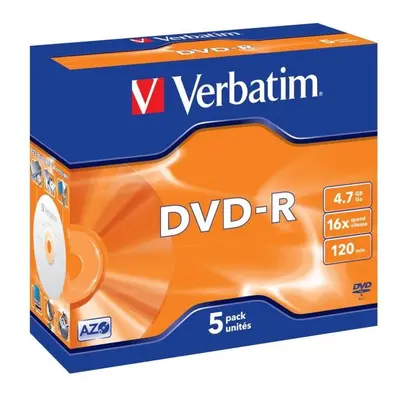 Verbatim DVD-R Matt Silver bez možnosti potisku 43519 4.7GB 16x jewel box 5-pack