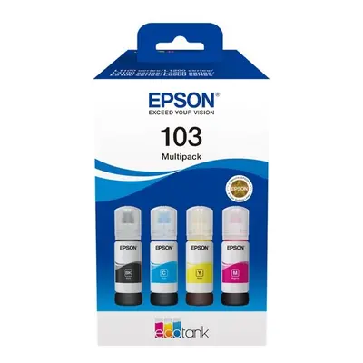 Lahev s inkoustem Epson č.103 - T00S6 (Černá, azurová, purpurová, žlutá) - Originál