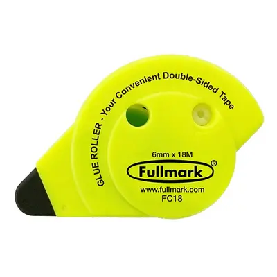 Fullmark Lepicí roller permanent fluorescentní žlutý 6mm x 18m