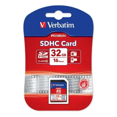 Verbatim paměťová karta Secure Digital Card Premium U1 32GB UHS-I U1 (Class 10) 43963