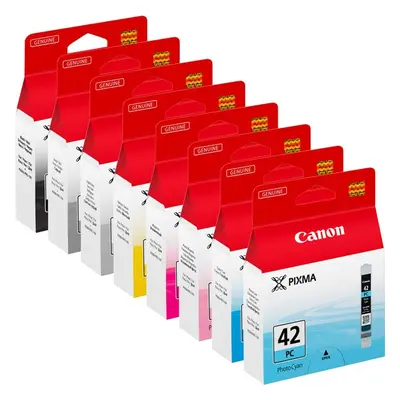 Zásobníky - Multi Pack Canon č.42 - CLI-42Multipack8ink (Černé, azur., purpur., žluté, sv.azur. 