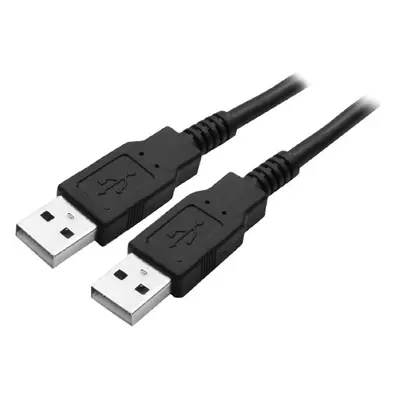 Logo USB kabel (2.0) USB A samec - USB A samec 1.8m černý High Speed blistr