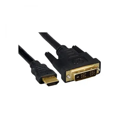 Video kabel DVI (18+1) samec - HDMI samec 2m pozlacené konektory černý