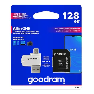 Goodram paměťová karta Micro Secure Digital Card All-In-ON 128GB UHS-I U1 (Class 10) UHS-I U1 (C