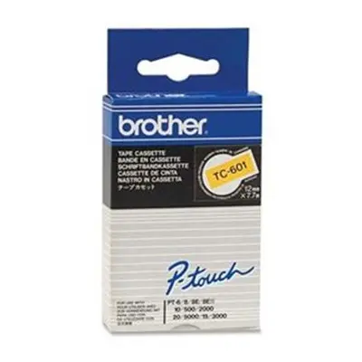 Páska Brother TC-601 (Černý tisk/žlutý podklad) - Originál