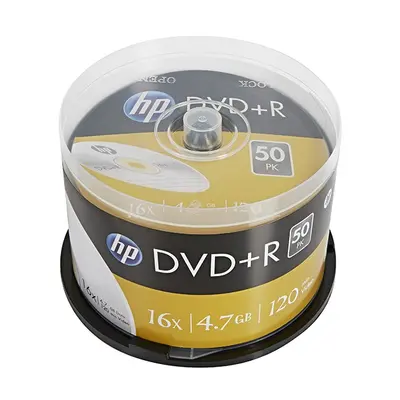 HP DVD+R bez možnosti potisku DRE00026-3, 69319 4.7GB 16x spindle 50-pack