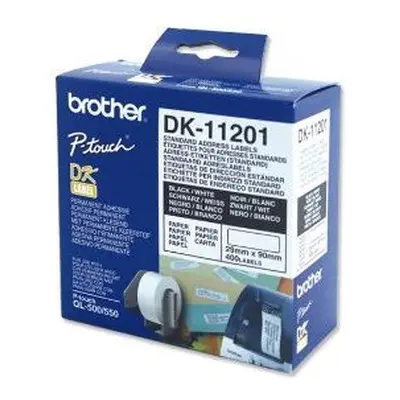 Brother DK-11201 '(papírové / standardní adresy - 400 ks)'(29x90 mm, 400 ks, )