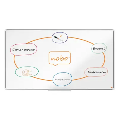 Tabule magnetická Nobo Premium Plus, 155x87 cm, smaltovaná, širokoúhlá