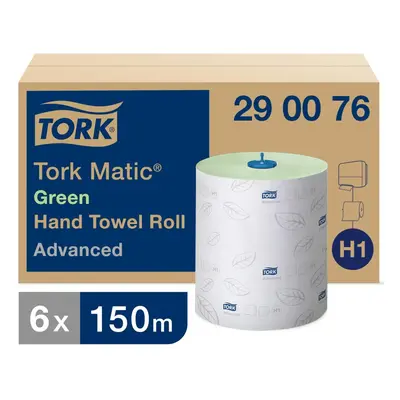 Ručník papírový Tork Matic H1, 2vrstvý, recykl, role, o 19 cm, 150 m, zelený, 6 ks (120076)