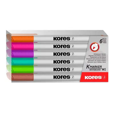 Popisovač na bílé tabule Kores K-Marker, 1 mm, 6 ks