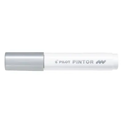 Popisovač akrylový Pilot Pintor 4076, 1,4 mm, stříbrný