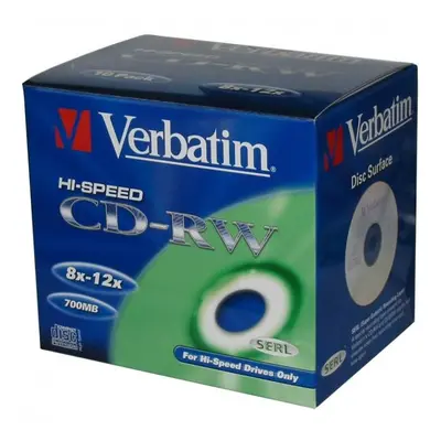 Verbatim CD-RW SERL Scratch Resistant 43148 700MB CD-RW 12x jewel box 10-pack