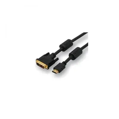 Kabel DVI (18+1) M- HDMI M, 2m, zlacené konektory, černá, Logo