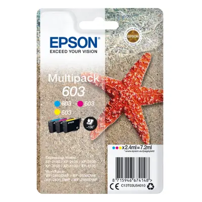 Zásobníky - Multi Pack Epson č.603 - T03U5 (Azurové, purpurové, žluté) - Originál