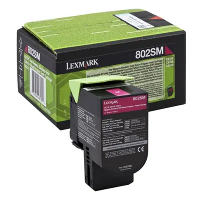 Toner Lexmark 80C2SM0 (Purpurový) (Return) - Originál