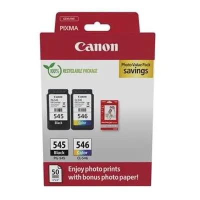 Photo Pack Canon PG-545+CL-546+GP-501 (Černý a barevný) 8287B008 - Originál