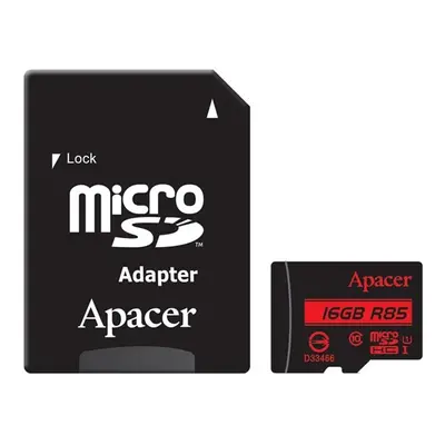 Apacer paměťová karta Secure Digital Card V10 16GB UHS-I U1 (Class 10) AP16GMCSH10U5-R