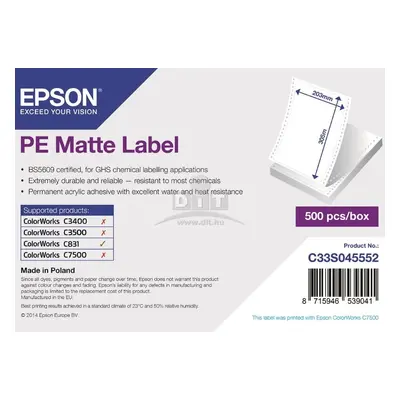 Epson S045552 'etikety 203mm x 305mm'(, 500 ks, )