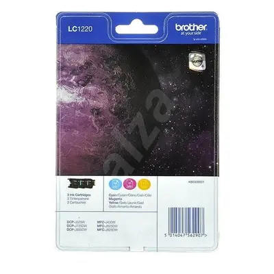 Zásobníky - Multi Pack Brother LC-1220RBWBP (Azurové, purpurové, žluté) - Originál