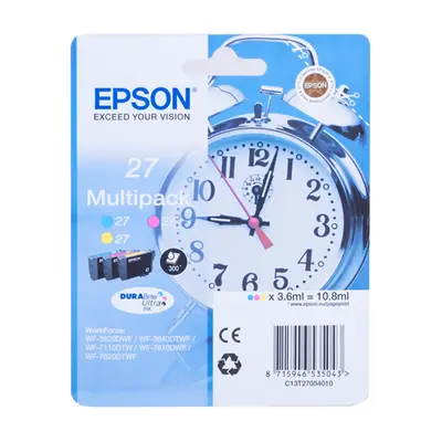 Zásobníky - Multi Pack Epson č.27 - T2705 (Azurové, purpurové, žluté) - Originál