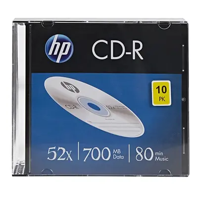 HP CD-R CRE00085-3, 69310 700MB CD-R 52x slim case 10-pack