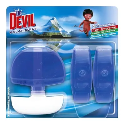 Prostředek čisticí Dr. Devil, na toalety, závěska, tekutá, 3x55 ml, Polar Aqua