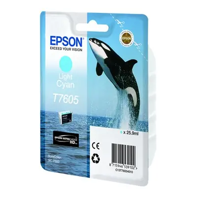 Zásobník Epson T7605 (Světle azurový) - Originál