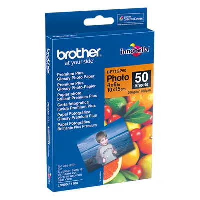 Brother BP71GP50-10x15 'Premium Plus Glossy Photo Paper'(10x15cm, 50 listů, 260 g/m2)