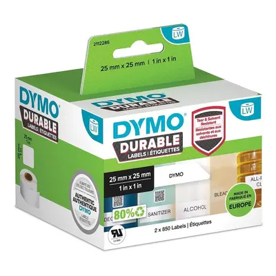 Dymo 2112286 (25x25mm, , ) polypropylenové štítky, bílé, 2x850 ks,