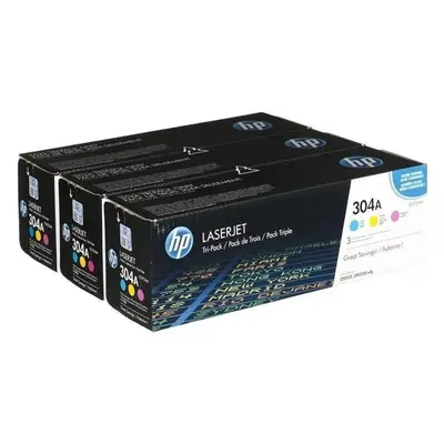 Tonery - Multi Pack HP č.304A - CF372AM (Azurový, purpurový, žlutý) CC53xCMY - Originál