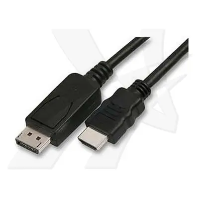 Video kabel DisplayPort samec - HDMI samec 5m černý