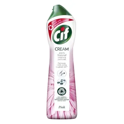 Prostředek čisticí Cif Cream, univerzální, tekutý písek, 500 ml, Pink flower