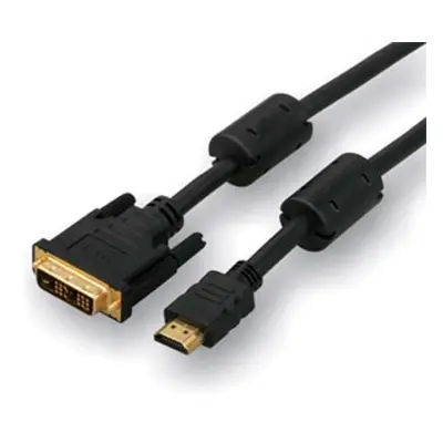 Logo Video kabel DVI (18+1) samec - HDMI samec 3m pozlacené konektory černý