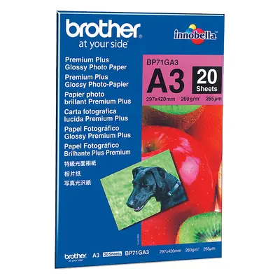 Brother BP71GA3-A3 'Brother Premium Glossy'(A3, 20 listů, 260 g/m2)