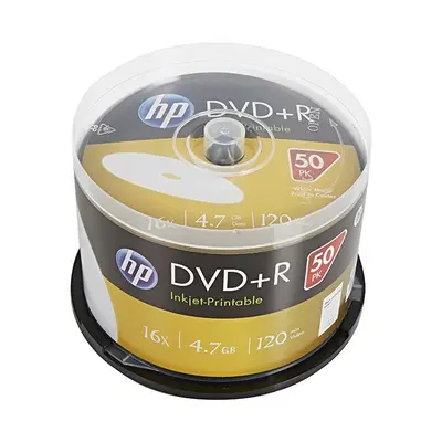 HP DVD+R Inkjet Printable DRE00026WIP-3 4.7GB 16x spindle 50-pack