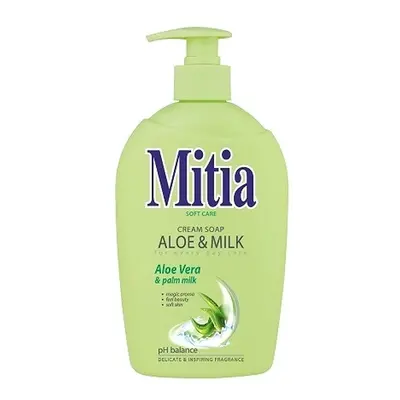 Mýdlo tekuté Mitia, s pumpičkou, 500 ml, Aloe & Milk