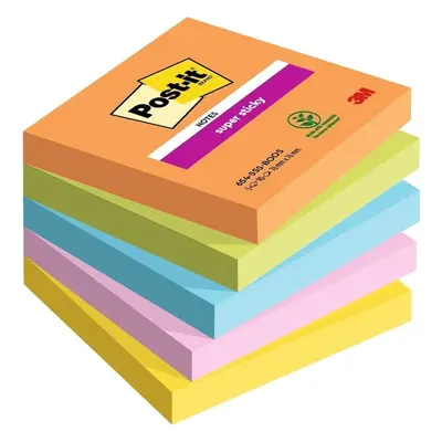 Bloček samolepící 3M Post-it Boost, 76x76 mm, mix barev, 5x90 lístků