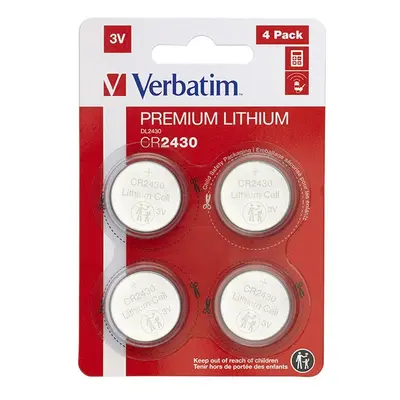 Baterie Verbatim 3 knoflíková 4-pack blistr CR2430