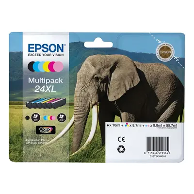 Zásobníky - Multi Pack Epson č.24XL - T2438 (Černé, azur., purpur., žluté, sv.azur. a sv.purp.) 