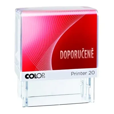 Razítko Colop Printer 20/L, samobarvící, s textem DOPORUČENĚ, červené