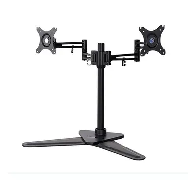 Polohovatelný držák pro 2 monitory, 10KG, volně stojící, 17"-30", vedení kabelů, 75x75/100x100, 