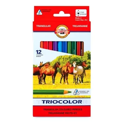 Pastelky Triocolor 3142, trojhranné, 12 ks