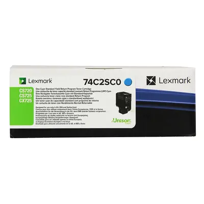 Toner Lexmark 74C2SC0 (Azurový) Return - Originál