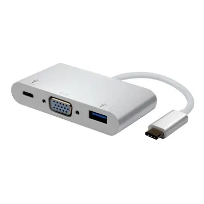 Neutralle USB/Video převodník + HUB USB C samec - VGA (D-sub) samice + USB C samice (PD) + USB A