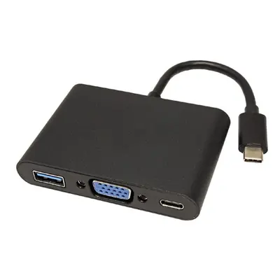 Neutralle USB/Video převodník + HUB USB C samec - VGA (D-sub) samice + USB C samice (PD) + USB A