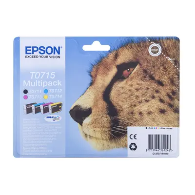 Zásobníky - Multi Pack Epson T0715 (Černé, azurové, purpurové, žluté) - Originál