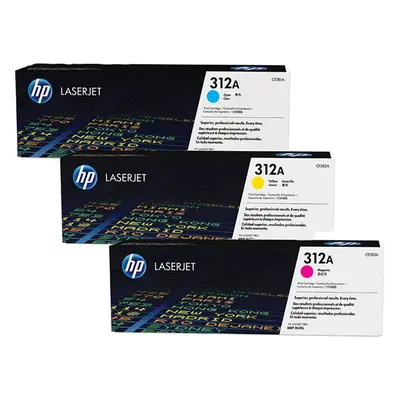 Tonery - Multi Pack HP č.312A - CF440AM (Azurový, purpurový, žlutý) - Originál