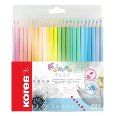 Pastelky Kores Kolores Pastel, trojhranné, 24 ks