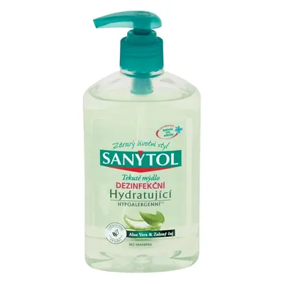 Mýdlo tekuté Sanytol, dezinfekční, hydratační, s pumpičkou, 250 ml, Aloe vera a zelený čaj